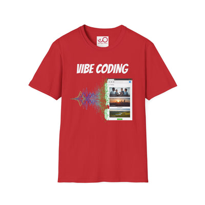 Vibe Coding Unisex Softstyle T-Shirt, Casual Graphic Tee, Tech-Inspired Shirt, Gift for Coders, Retro Vibe Shirt, Comfortable Everyday Wear