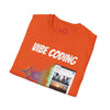 Vibe Coding Unisex Softstyle T-Shirt, Casual Graphic Tee, Tech-Inspired Shirt, Gift for Coders, Retro Vibe Shirt, Comfortable Everyday Wear