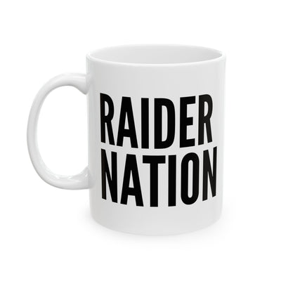 Raider Nation White And Black Coffee Mug 11oz, 15oz