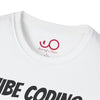 Vibe Coding Unisex Softstyle T-Shirt, Casual Graphic Tee, Tech-Inspired Shirt, Gift for Coders, Retro Vibe Shirt, Comfortable Everyday Wear
