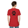 Avengers-Inspired Movie Poster T-Shirt with Paw Print Back