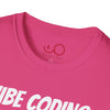 Vibe Coding Unisex Softstyle T-Shirt, Casual Graphic Tee, Tech-Inspired Shirt, Gift for Coders, Retro Vibe Shirt, Comfortable Everyday Wear