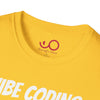 Vibe Coding Unisex Softstyle T-Shirt, Casual Graphic Tee, Tech-Inspired Shirt, Gift for Coders, Retro Vibe Shirt, Comfortable Everyday Wear