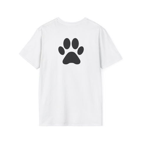 Avengers-Inspired Movie Poster T-Shirt with Paw Print Back