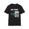 Vibe Coding Unisex Softstyle T-Shirt, Casual Graphic Tee, Tech-Inspired Shirt, Gift for Coders, Retro Vibe Shirt, Comfortable Everyday Wear