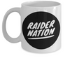 Raider Nation White and Black Coffee Mug