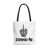 F Covid-19 Corona Virus Tote Bag The Finger