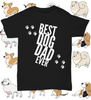 Best Dog Dad Ever Paws Black T Shirt