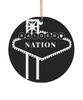 Raider Nation Christmas Tree Ornament Black And White Gift